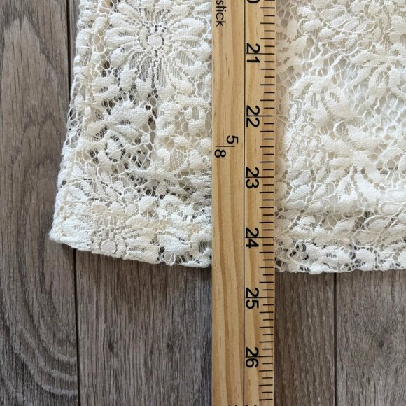 Michael Kors Lace Long Sleeve Ivory White Blouse Size Medium Party - Picture 10 of 15